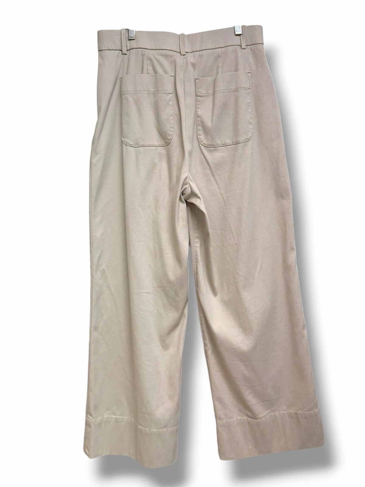SPANX HIGH RISE WIDE LEG STRETCH BONE IVORY PANTS SIZE LARGE