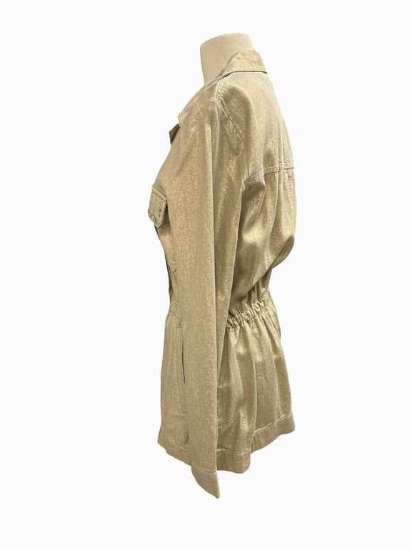 BOSTON PROPER BRUSHED LINEN UTILITY JACKET SIZE: S