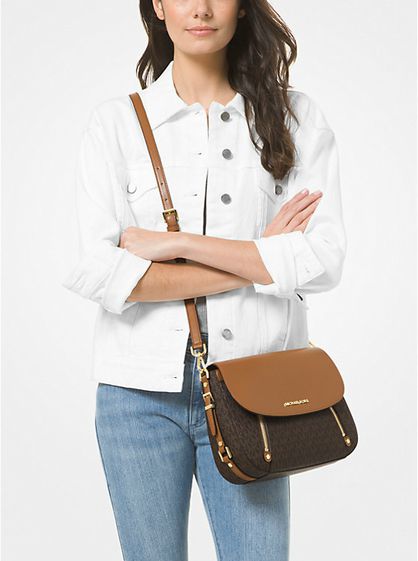 NWT MICHAEL KORS BEDFORD LEGACY MONOGRAM FLAP SHOULDER BAG