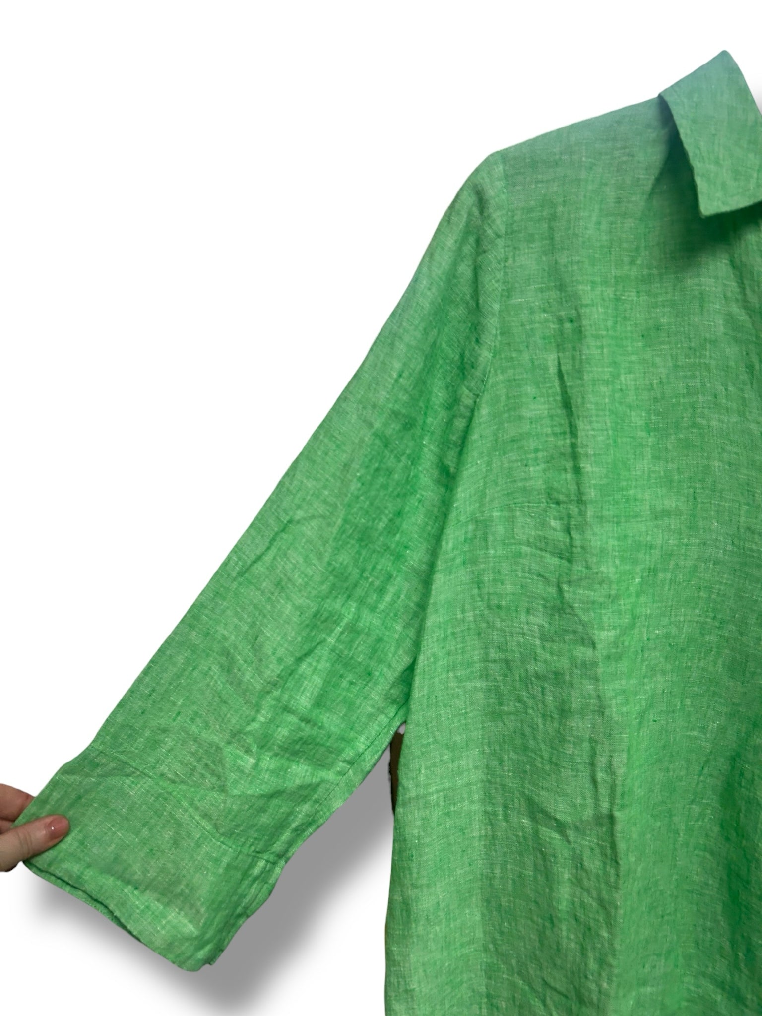 LILLY PULITZER GREEN LINEN PILAR TUNIC DRESS SIZE XL