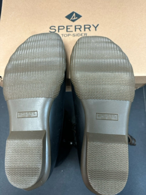 SPERRY NEW! SALTWATER QUILTED DUCK RAIN BOOT BLACK 8.5