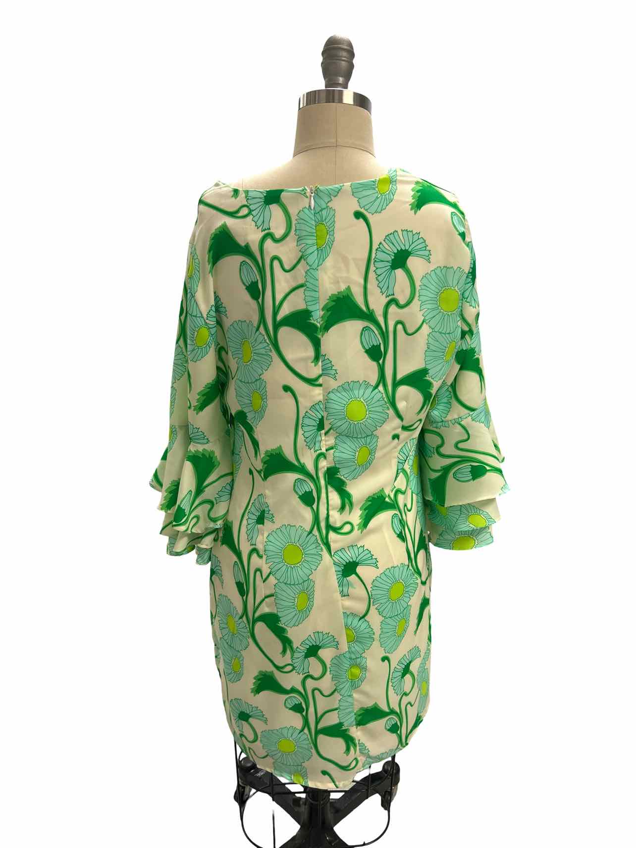 JULIE BROWN NEW! GREEN FLORAL DRESS SIZE: 8