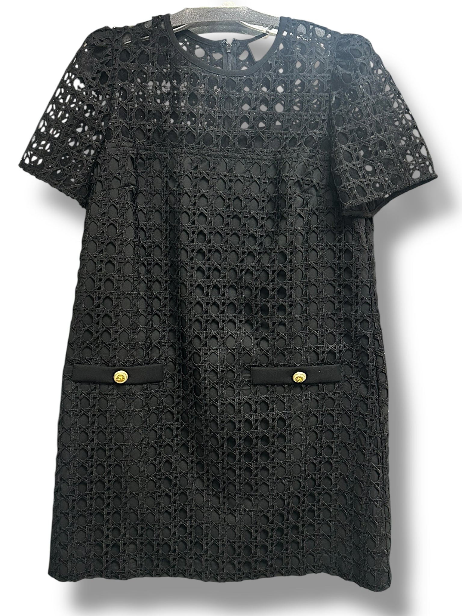 TUCKERNUCK BLACK CANE LACE JANELLE SHIFT DRESS SIZE MEDIUM