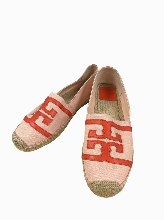 TORY BURCH CANVAS ESPADRILLES SIZE: 8