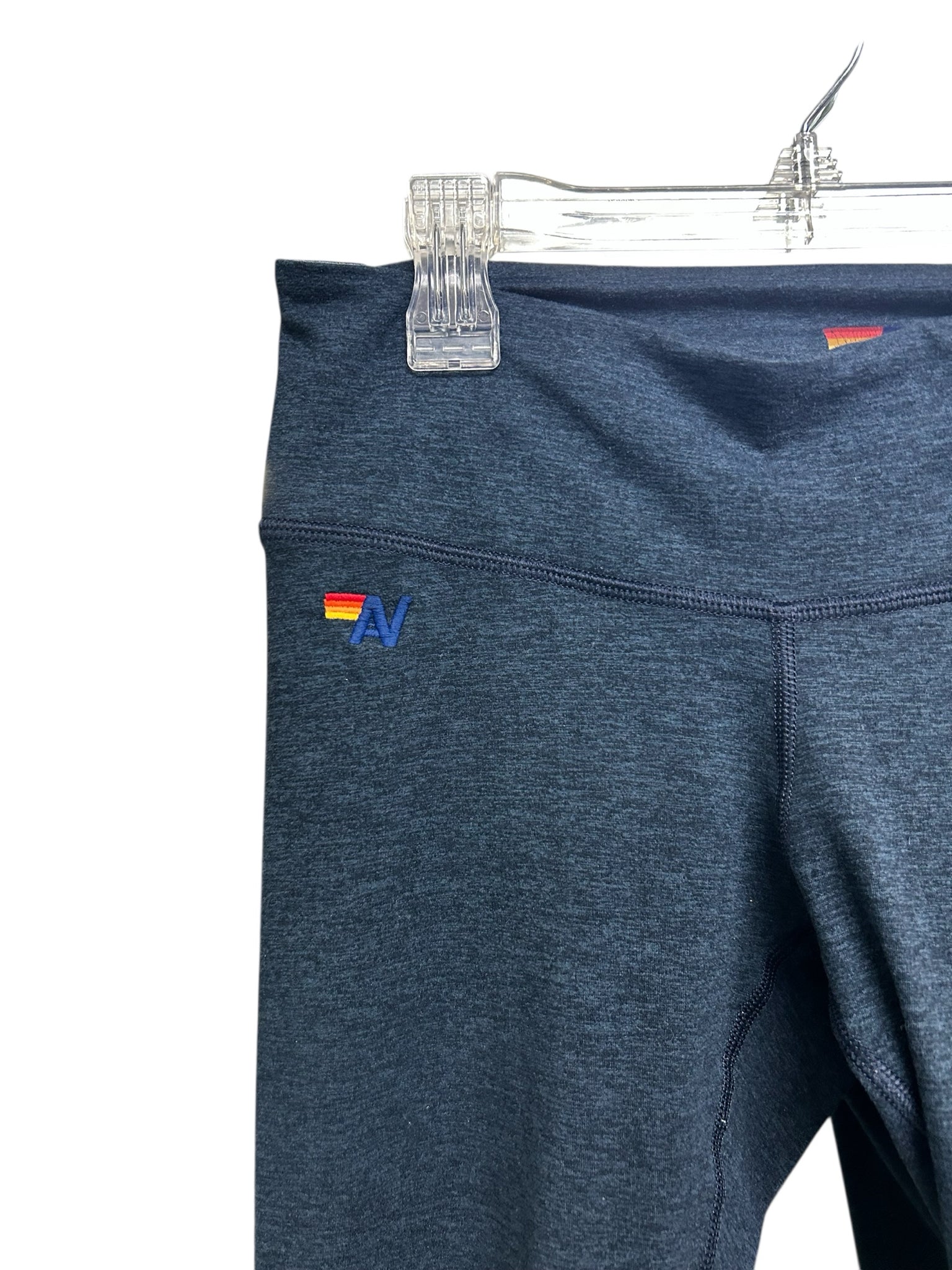 AVIATOR NATION FULL LENGTH HEATHERED LEGGING RAINBOW LOGO LEGGINGS SIZE MEDIUM