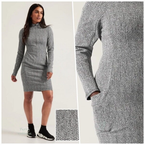 ATHLETA DELANCY HERRINGBONE BRAIDEN QUARTER ZIP DRESS SIZE 1X - WEARHOUSE  CONSIGNMENT