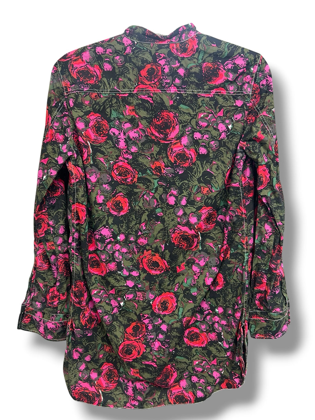 MARNI STARLIGHT FLORAL QUARTER BUTTON LONG SLEEVE BLOUSE US 4
