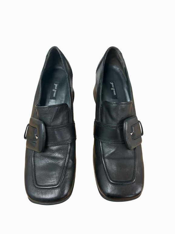 PAUL GREEN ROBIN HEEL LOAFERS BUCKLE  SIZE: 9