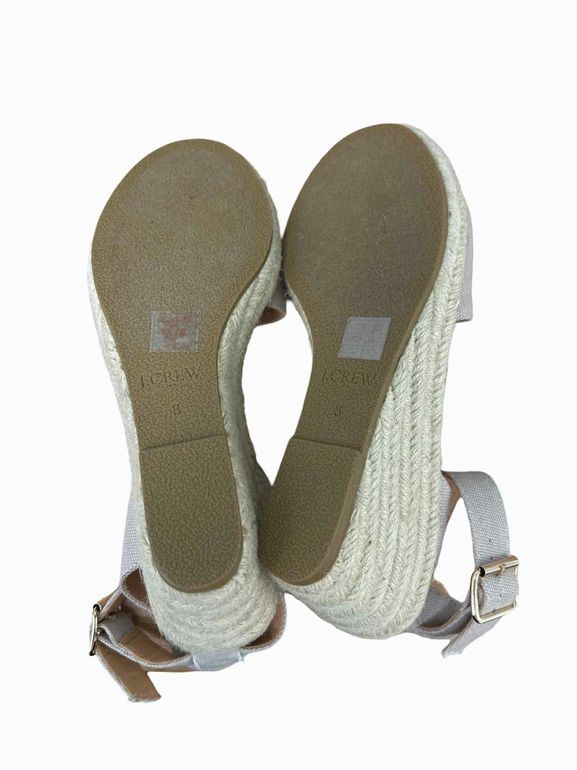 JCREW CANVAS DRESSY ESPADRILLE WEDGE SANDAL8 TAUPE