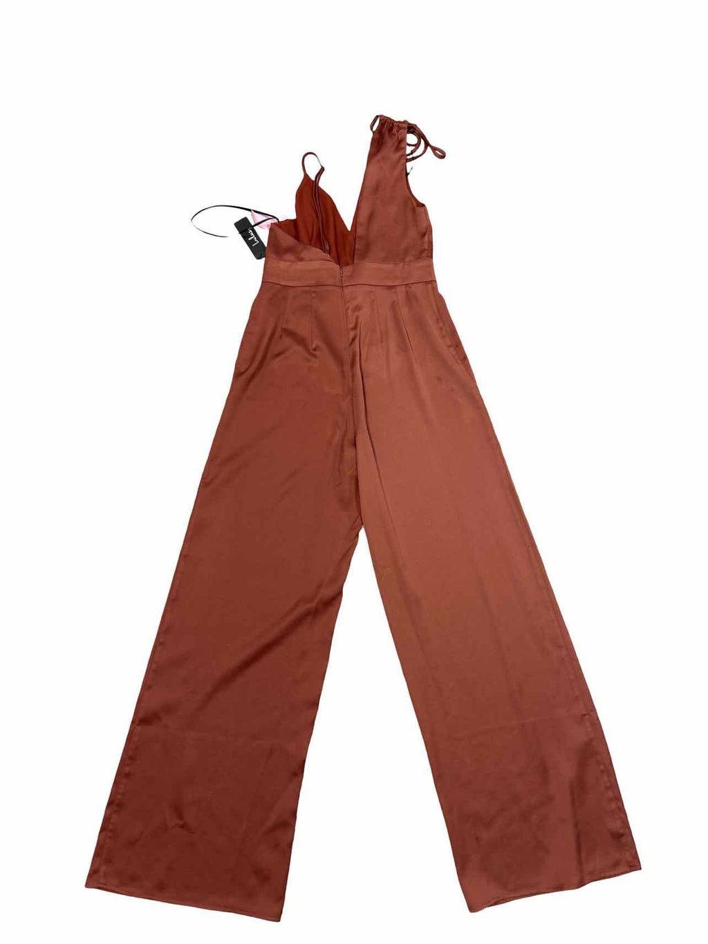 LULUS NWT SATIN WIDE LEG ONE SHOULDER JUMPSUIT SIZE: M