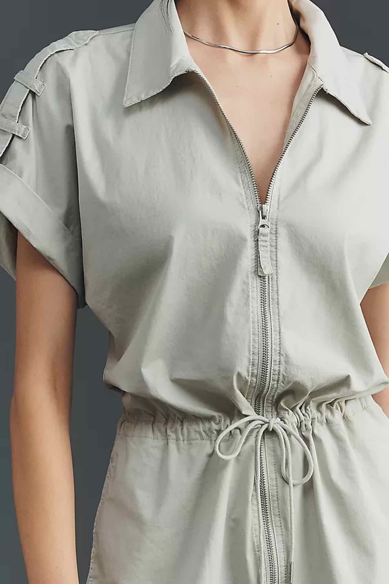 ANTHROPOLOGIE PISTOLA MEG DENIM ZIP ROMPER SIZE:XS