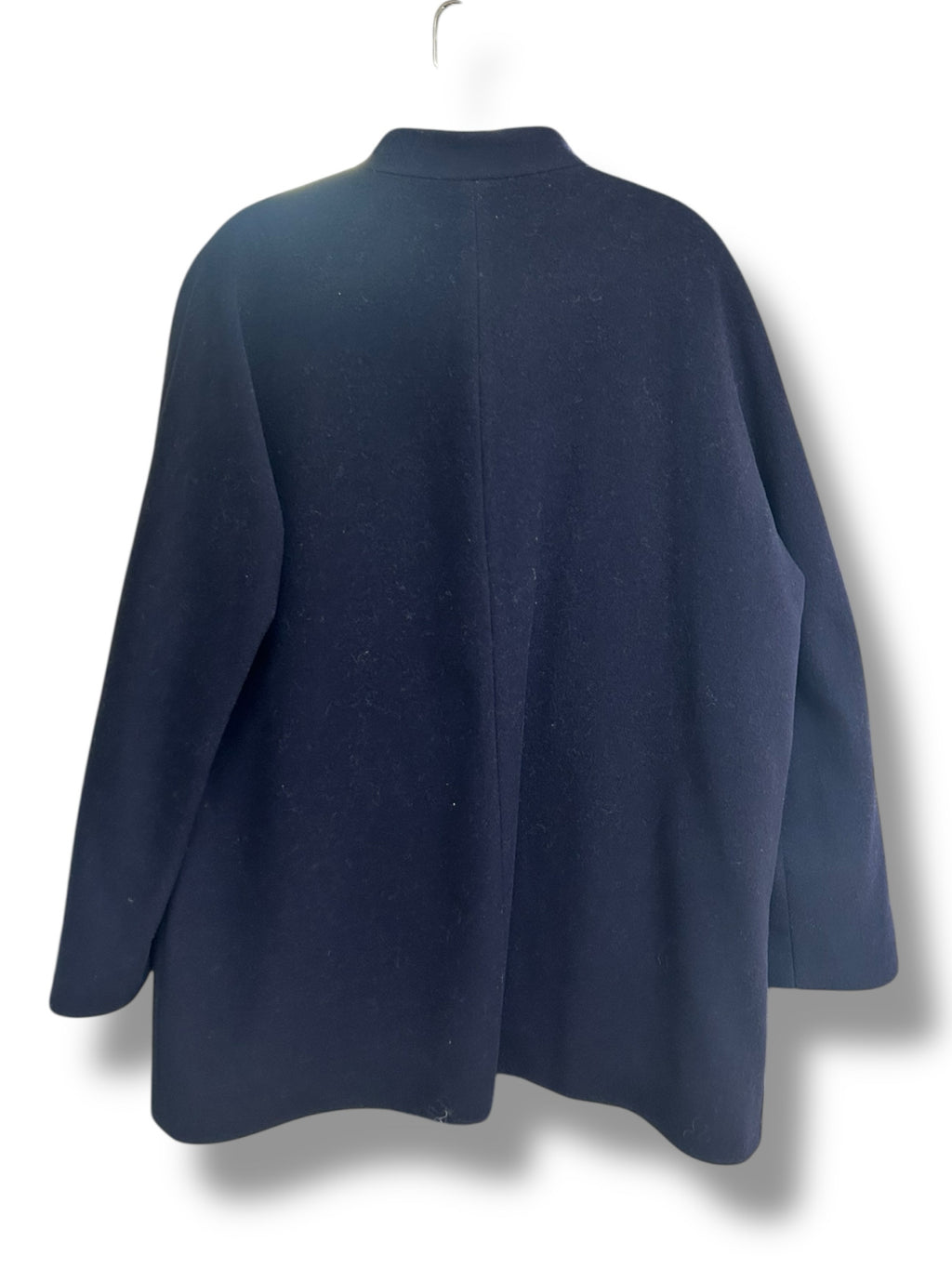 CINZIA ROCCA NAVY WOOL CASHMERE ITALIAN CAR COAT SIZE 12