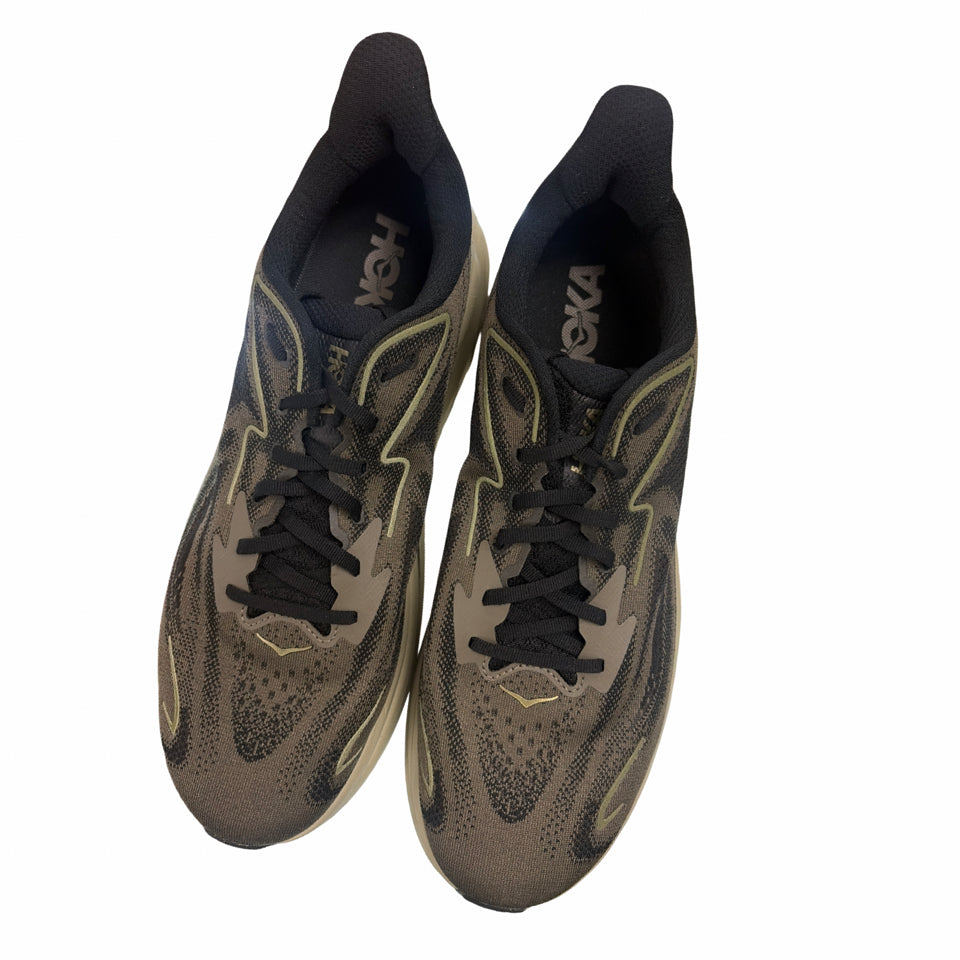 HOKA CLIFTON 10 RUNNING SNEAKER GALATIC GREY/STELLAR GREY SIZE 12