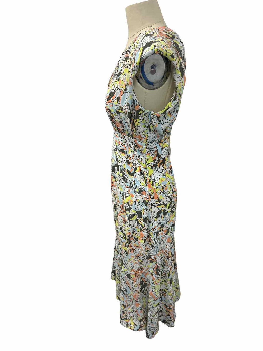 EQUIPMENT NWT NICOLETTE SILK DREAM BLUE MULTI DRESS SIZE: 4