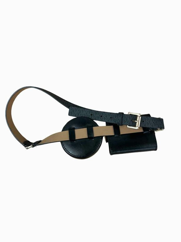 MICHAEL KORS LOGO BELT + DOUBLE POUCH FANNY SIZE: S/M
