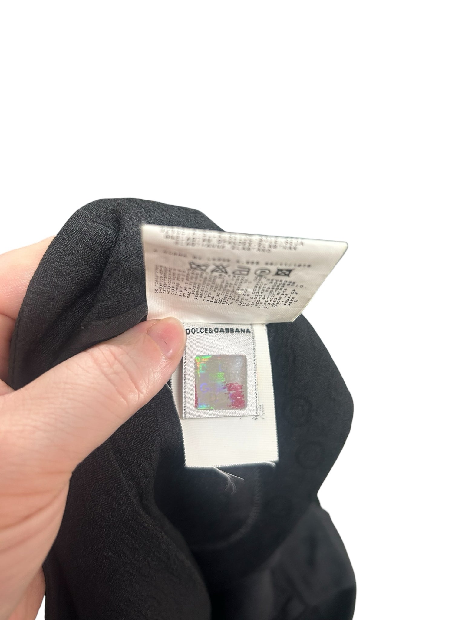 DOLCE & GABBANA BLACK PLEATED LACE MIDI SKIRT SIZE IT 46 US SMALL