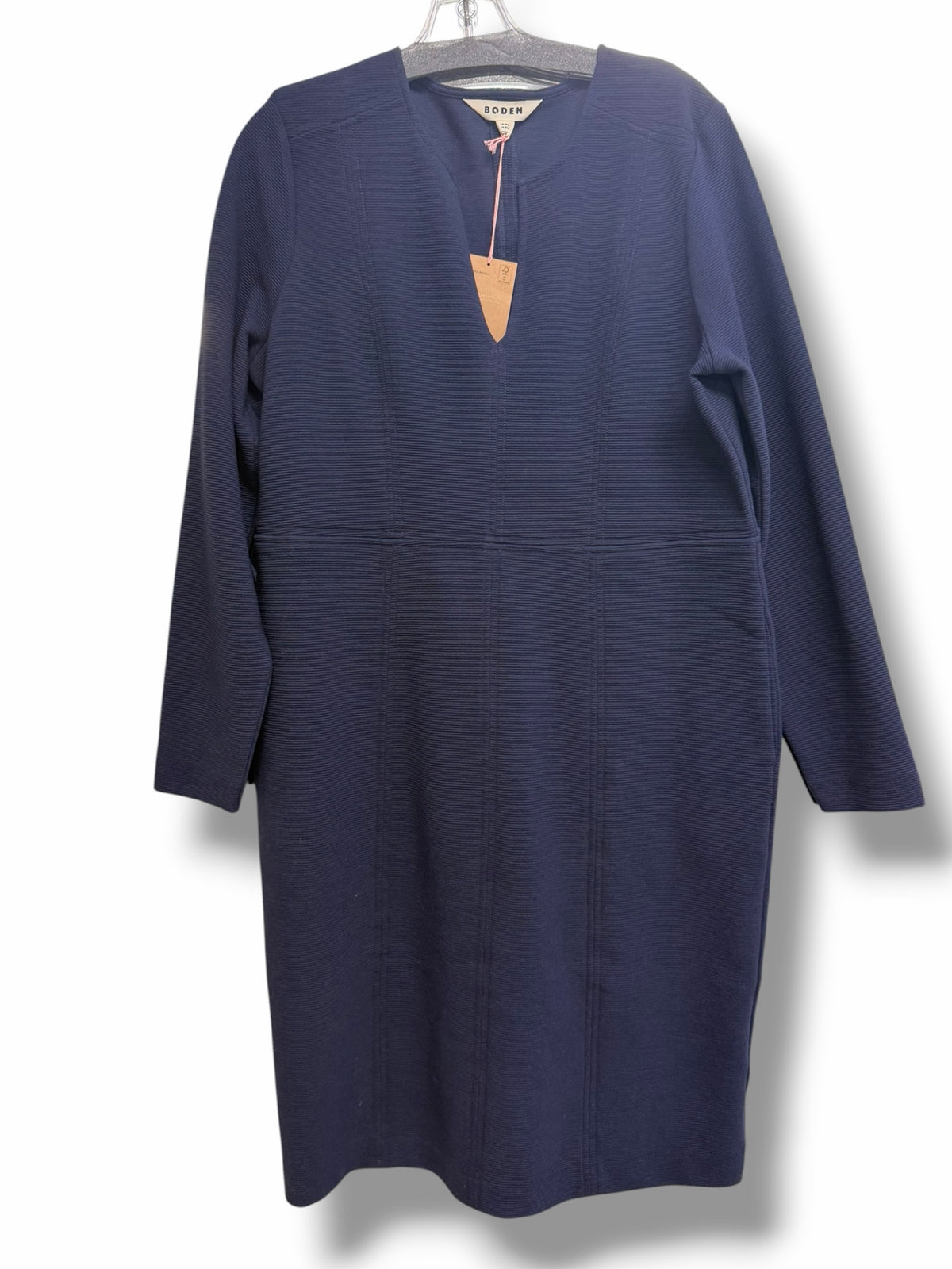 NEW WITH TAGS BODEN COLETTE OTTOMAN NAVY SHIFT DRESS SIZE 14 LONG