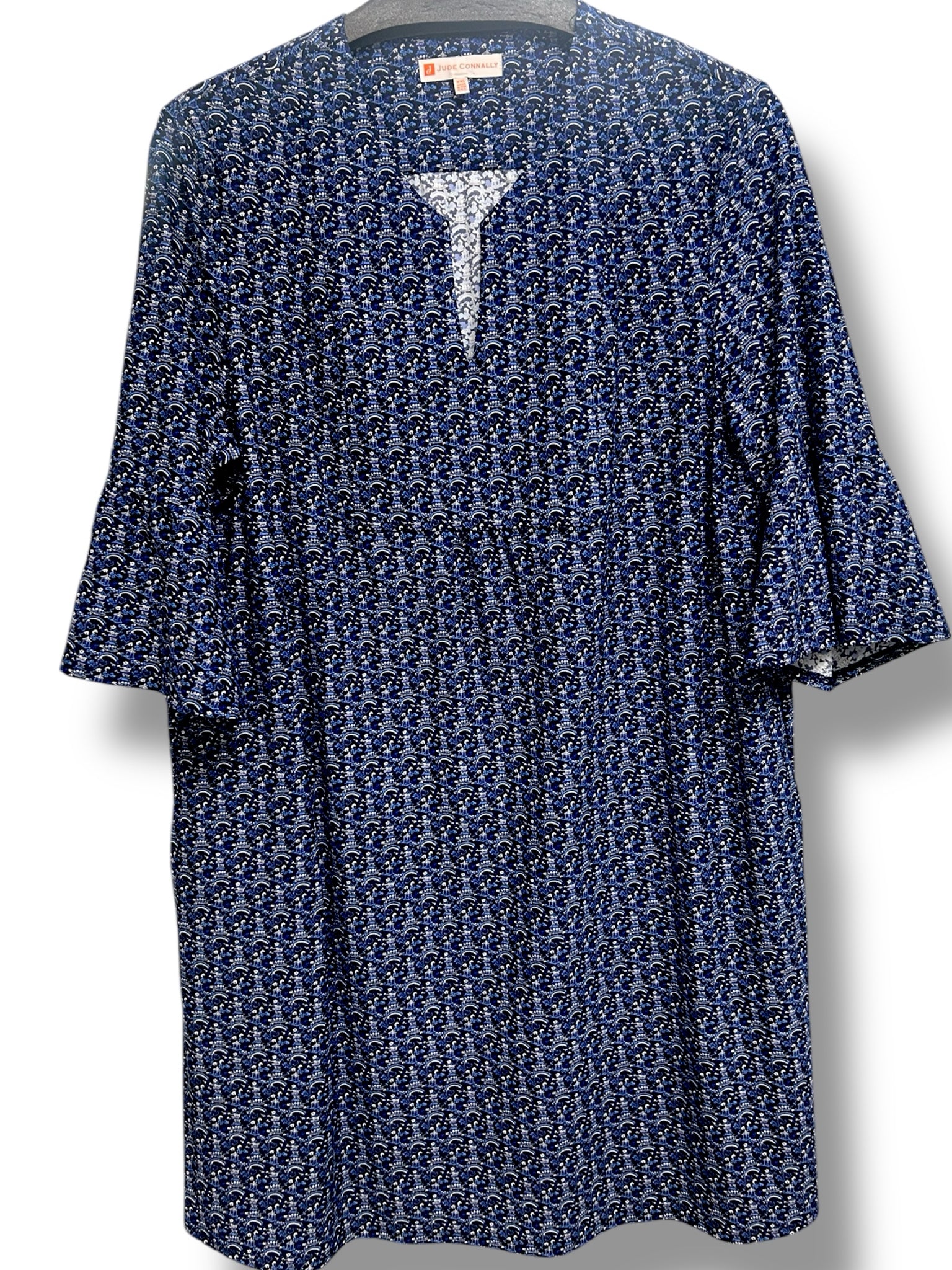 JUDE CONNALLY NAVY ASIAN PRINT KERRY JUDE CLOTH DRESS SIZE XXL - WEARHOUSE  CONSIGNMENT