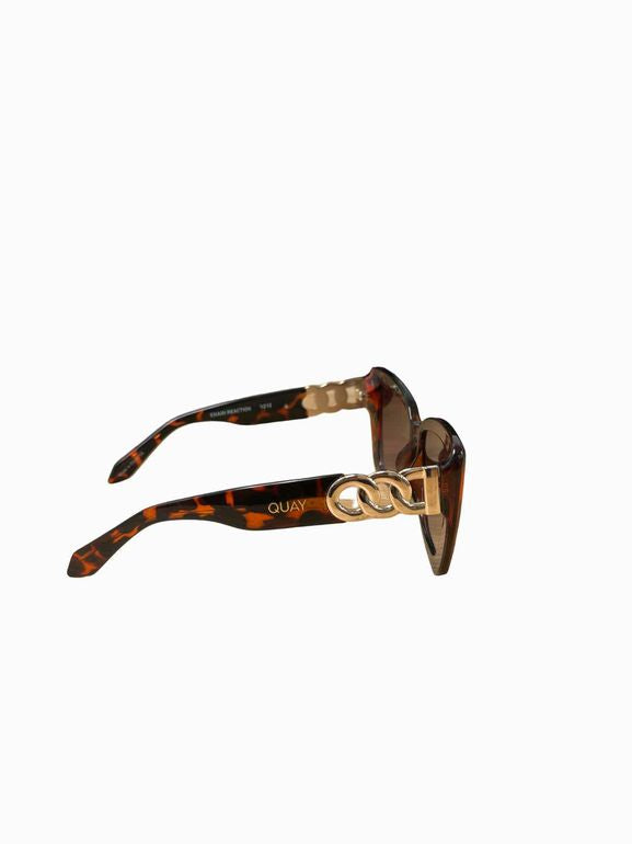 QUAY CHAIN REACTION OVERSIZE TORTOISE SUNGLASSES BROWN