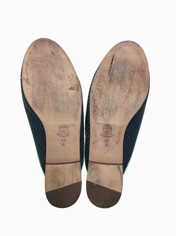 ZALO NAVY RAFFIA MULE SIZE:11