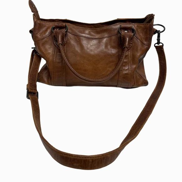 FRYE MELISSA BROWN LEATHER SATCHEL