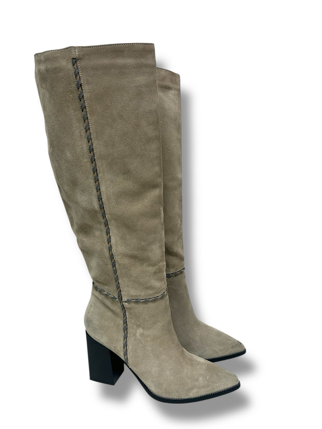 FREE PEOPLE WHIPSTITCH RILEY TALL BOOT GRAY SUEDE SIZE 41