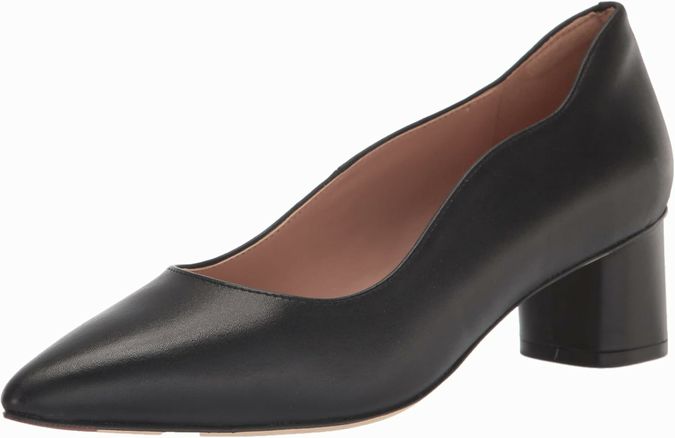 COLE HAAN GRAND 360 LOW BLOCK HEEL  BLACK LEATHER PUMP  9.5