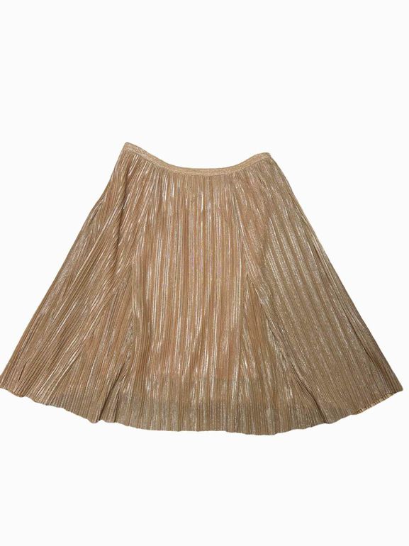 ANTHROPOLOGIE MAEVE AMBRA SHIMMER PLEAT SKIRT SIZE: L