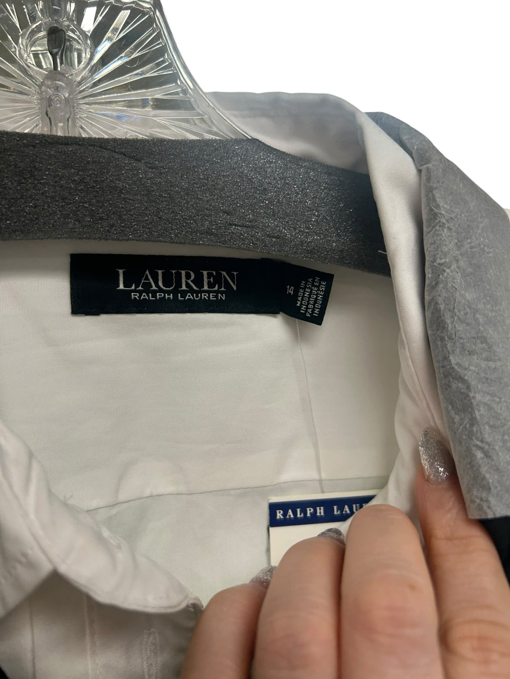 NWT RALPH LAUREN PLEATED TUXEDO BUTTON UP WHITE SHIRT WITH TIE SIZE 14