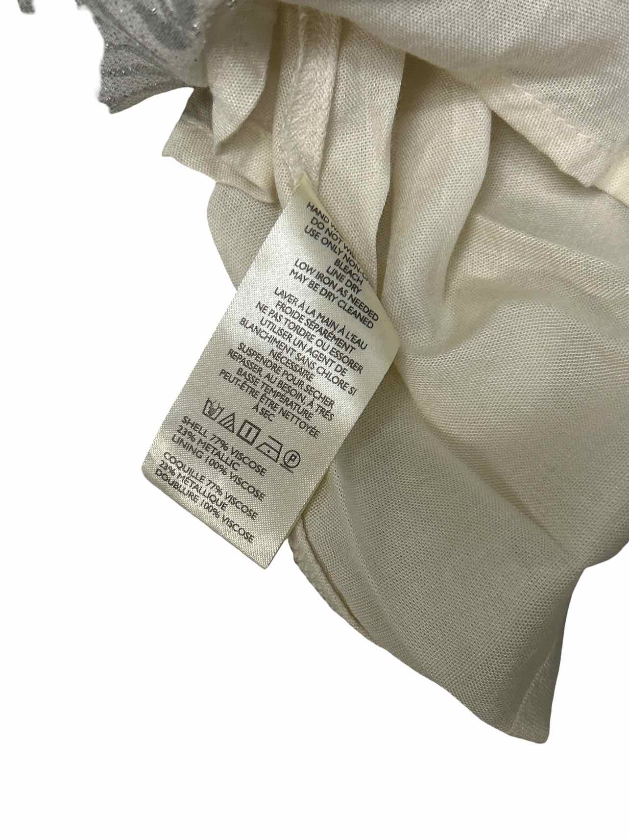 ANTHROPOLOGIE NWT! LONG SLEEVE LUREX MAXI SHIRT DRESS SIZE: XS
