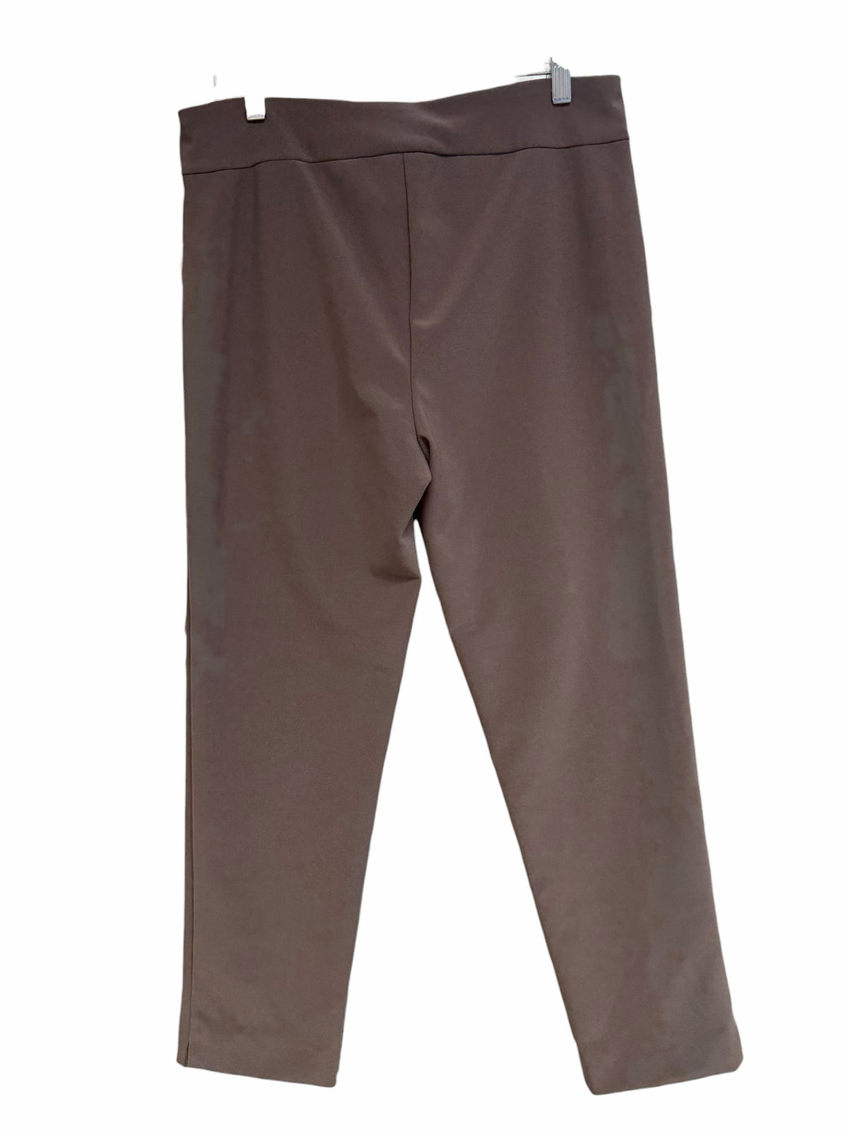 NWT KRAZY  LARRY TAN PULL ON MICROFIBER ANKLE PANTS SIZE 12