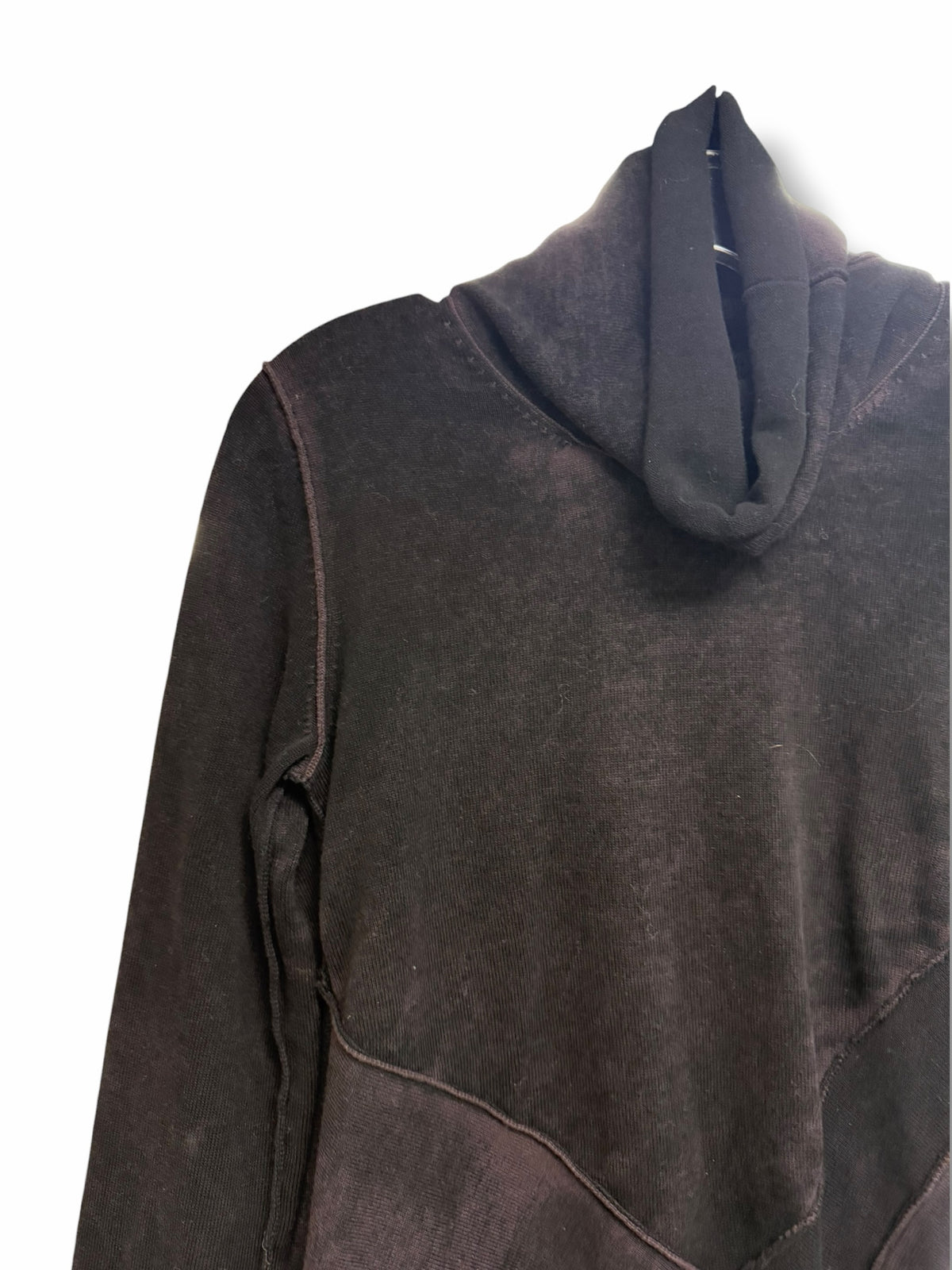 GARMENTORY RUNDHOLZ BLACK LABEL ASYMMETRICAL DRAPED COWL NECK TOP SIZE XS