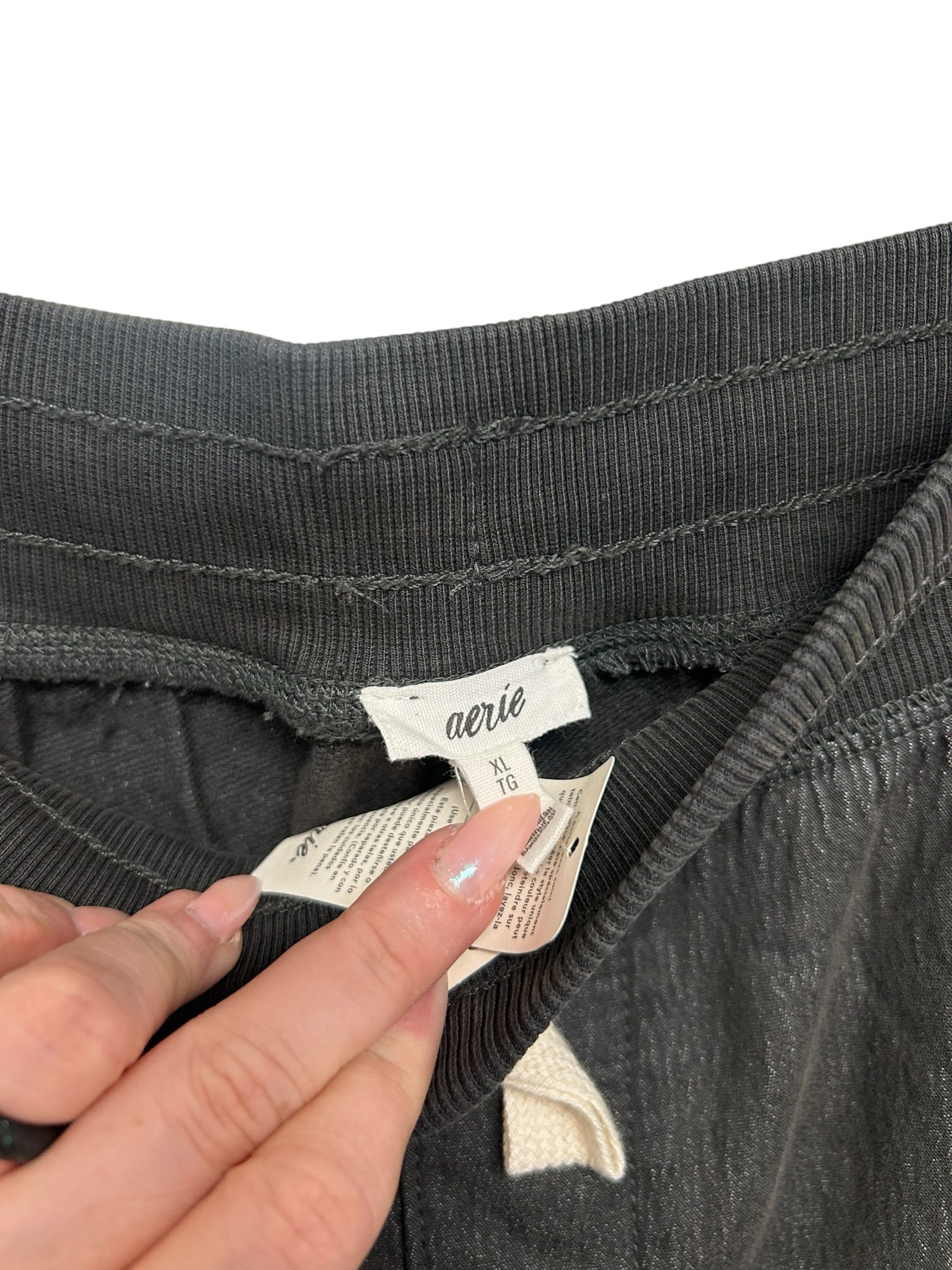 NWT AERIE GRAY SOFT LANDING WIDE LEG TROUSERS SIZE XL