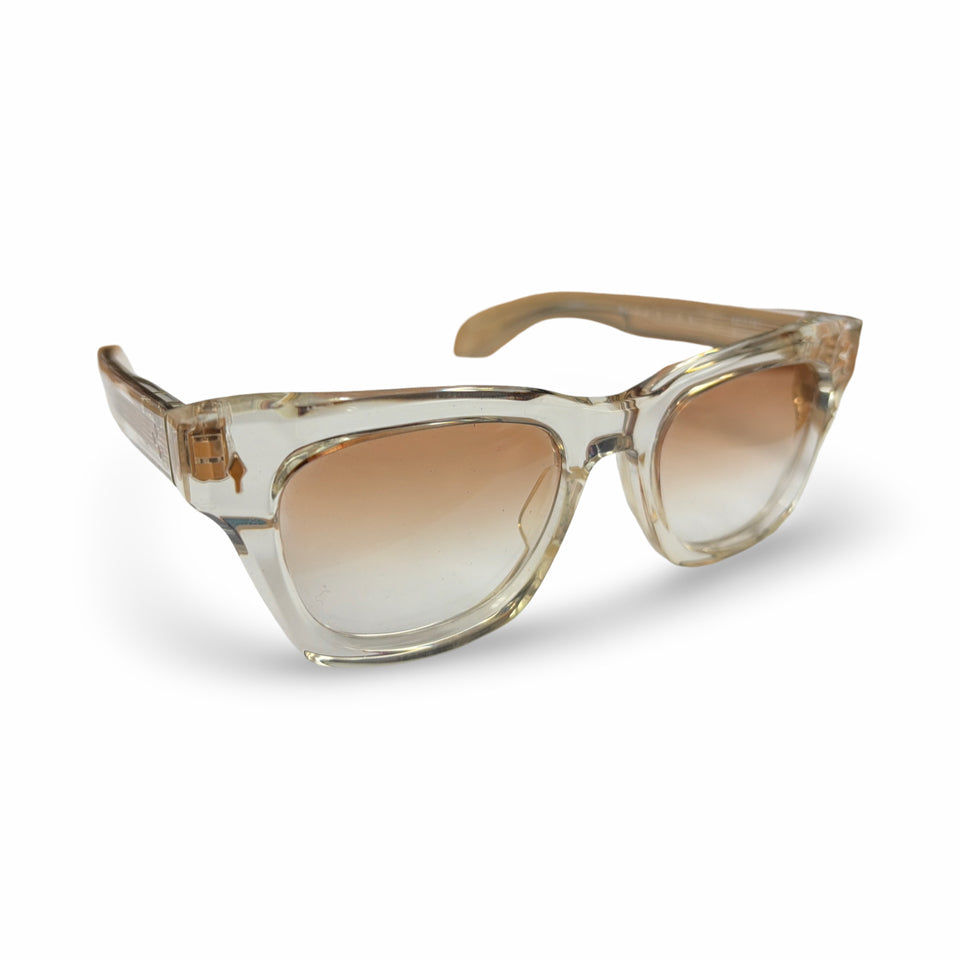 JACQUES MARIE MAGE DEALAN CLEAR ACETATE BROWN GRADIENT SUNGLASSES 150-201