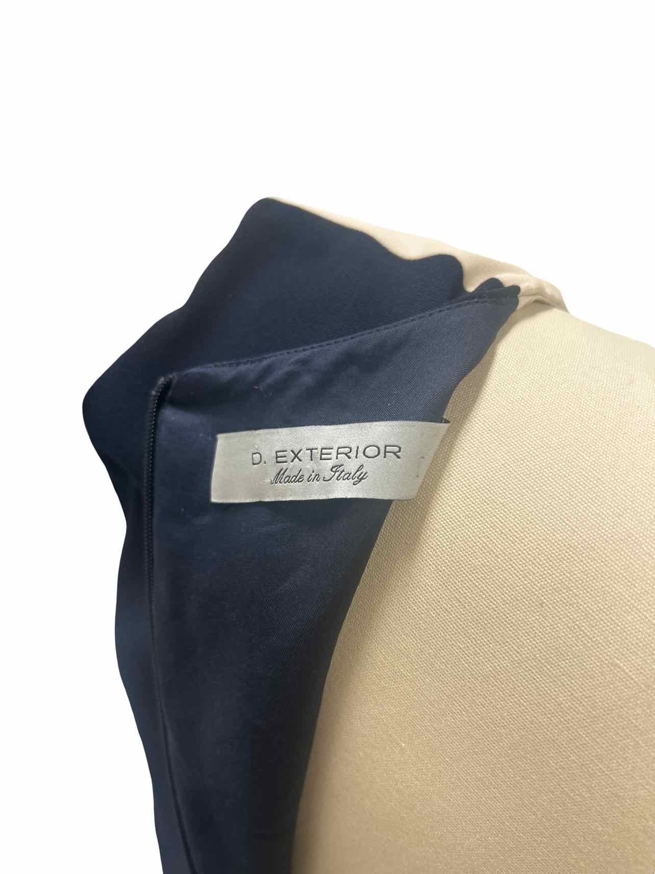 D.EXTERIOR SHEER OVERLAY SLEEVELESS COLORBLOCK DRESS SIZE: 44