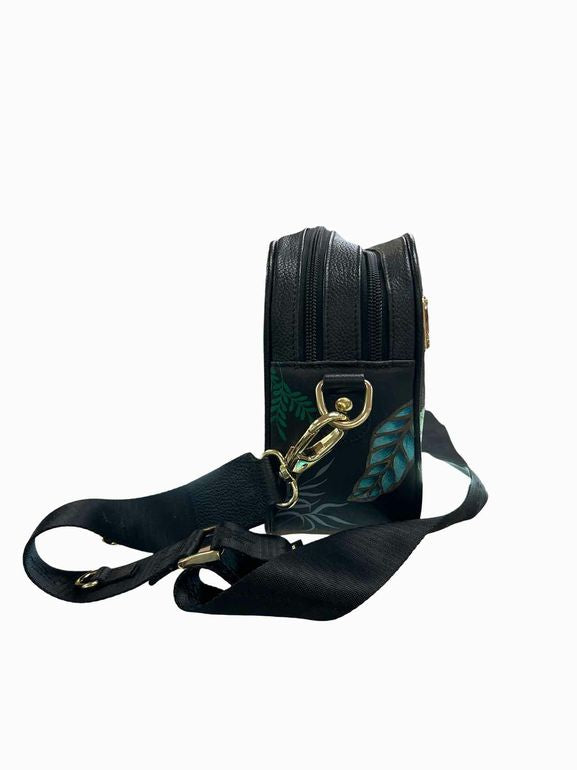 ANUSCHKA  HANDPAINTED TWIN TOP MESSENGER CROSSBODY