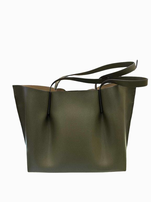 MICHAEL KORS NWT MICHAEL KORS Emilia Large Pebbled Leather Tote Bag IN OLIVE