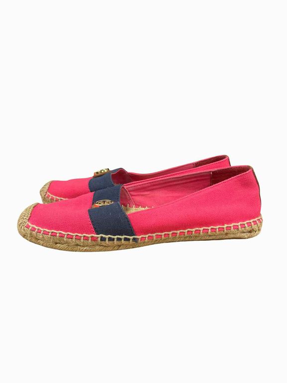 TORY BURCH CANVAS ESPADRILLES SIZE: 8