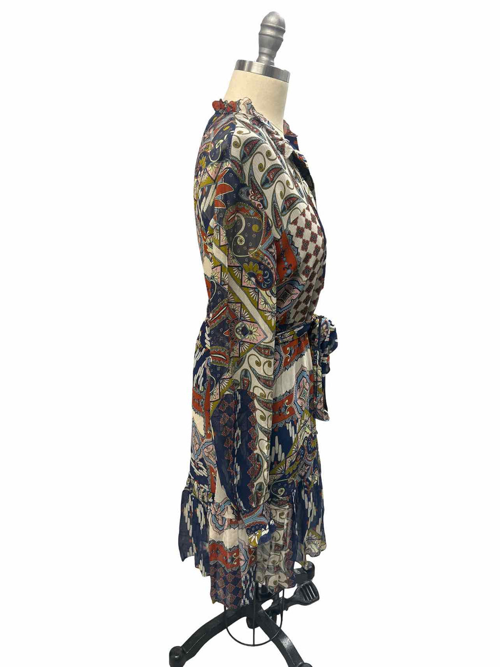 ANTHROPOLOGIE CARA CARA SHEER TIE WAIST DRESS SIZE:S