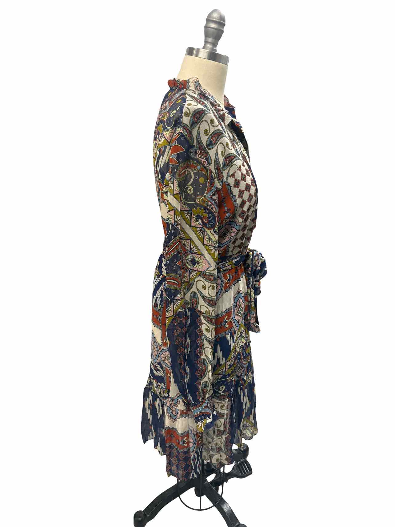 ANTHROPOLOGIE CARA CARA SHEER TIE WAIST DRESS SIZE:S
