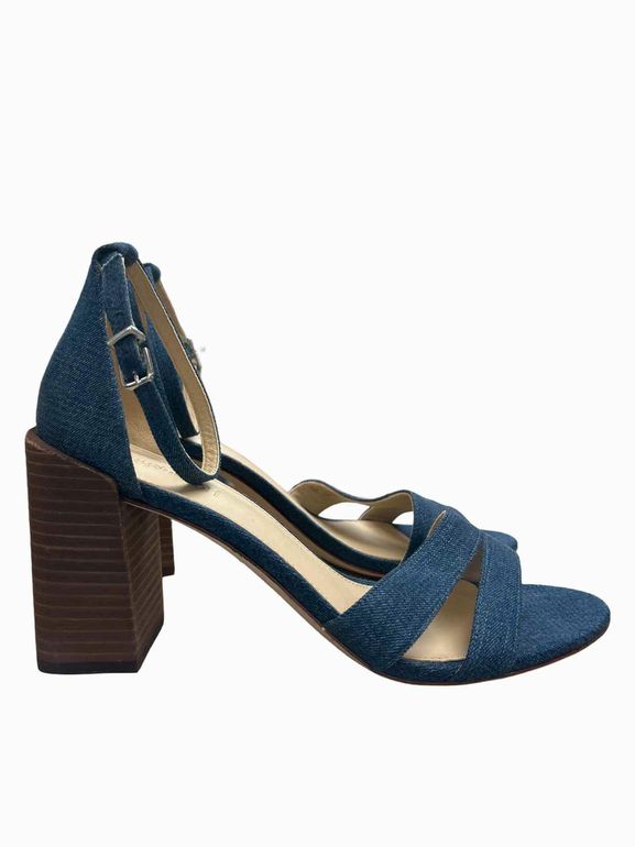 JMCLAUGHLIN NEW! DENIM BLOCK HEEL SANDAL SHAUNA SIZE: 10