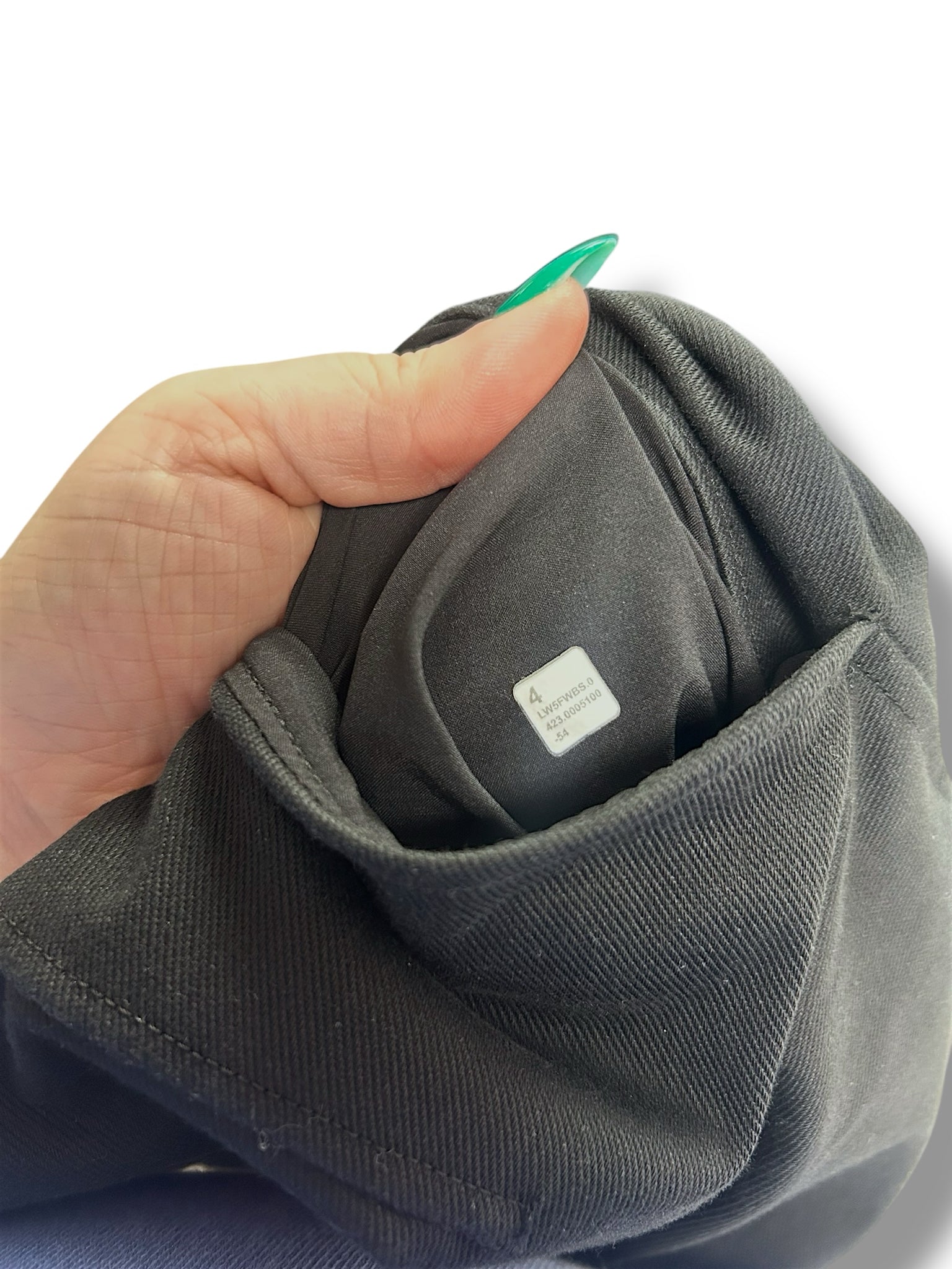 LULULEMON ULITECH TWILL MID RISE BARREL LEG BLACK TROUSERS SIZE SMALL