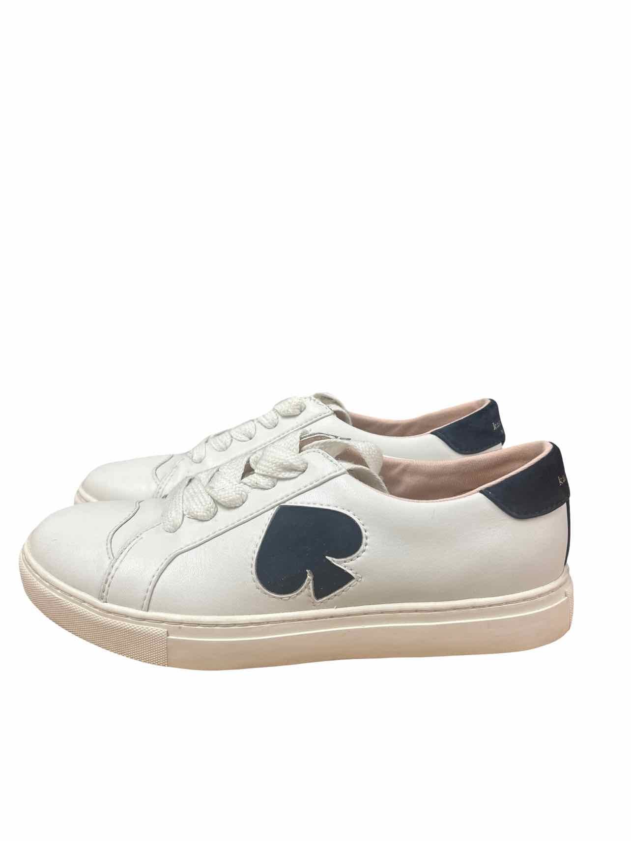 KATE SPADE FEZ SPADE LOGO LEATHER SNEAKER SIZE: 7.5