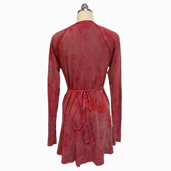 ROBIN KAPLAN HAND DYED DUSTER COTTON MODAL RED TOP SIZE XS