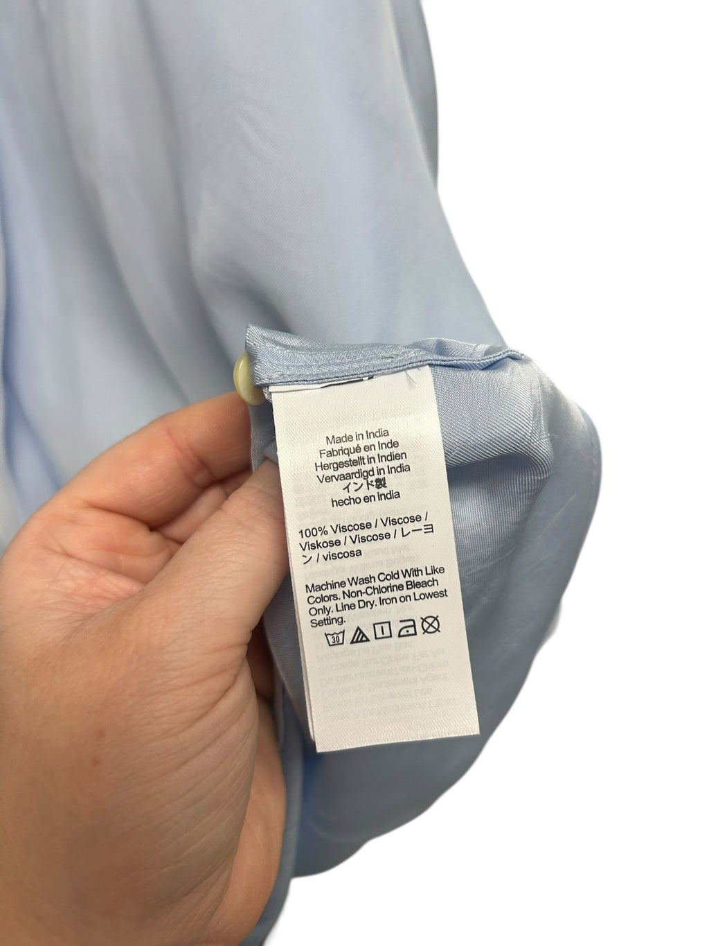 NWT J.CREW JULES CLASSIC FIT BLUE SATIN BUTTON UP SIZE 14