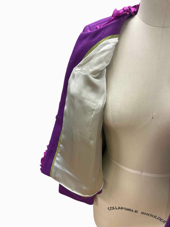 JCREW WOOL SILK BERRY TRIM ASTRID CROP SIZE: 12