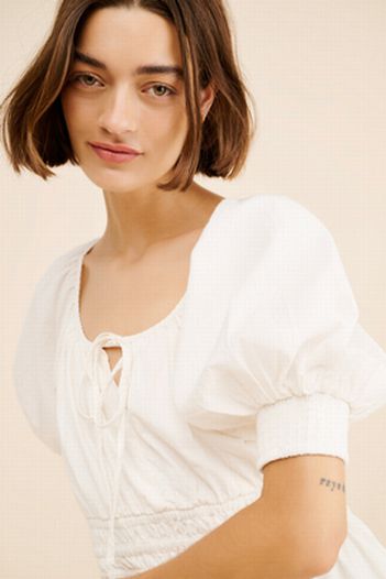 ANTHROPOLOGIE NWT SOMERSET MINI DRESS PUFF SLEEVE EDITION SIZE: M