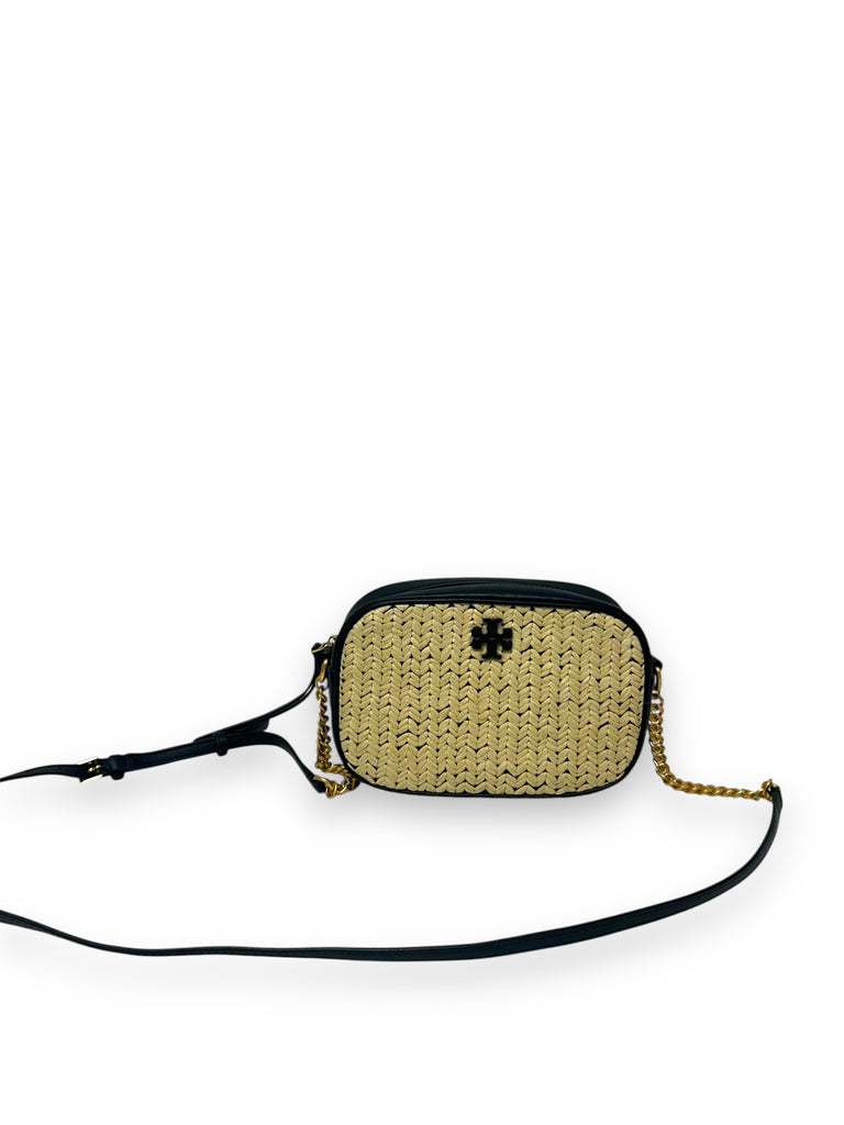 TORY BURCH STRAW MCGRAW RAFFIA CAMERA BAG