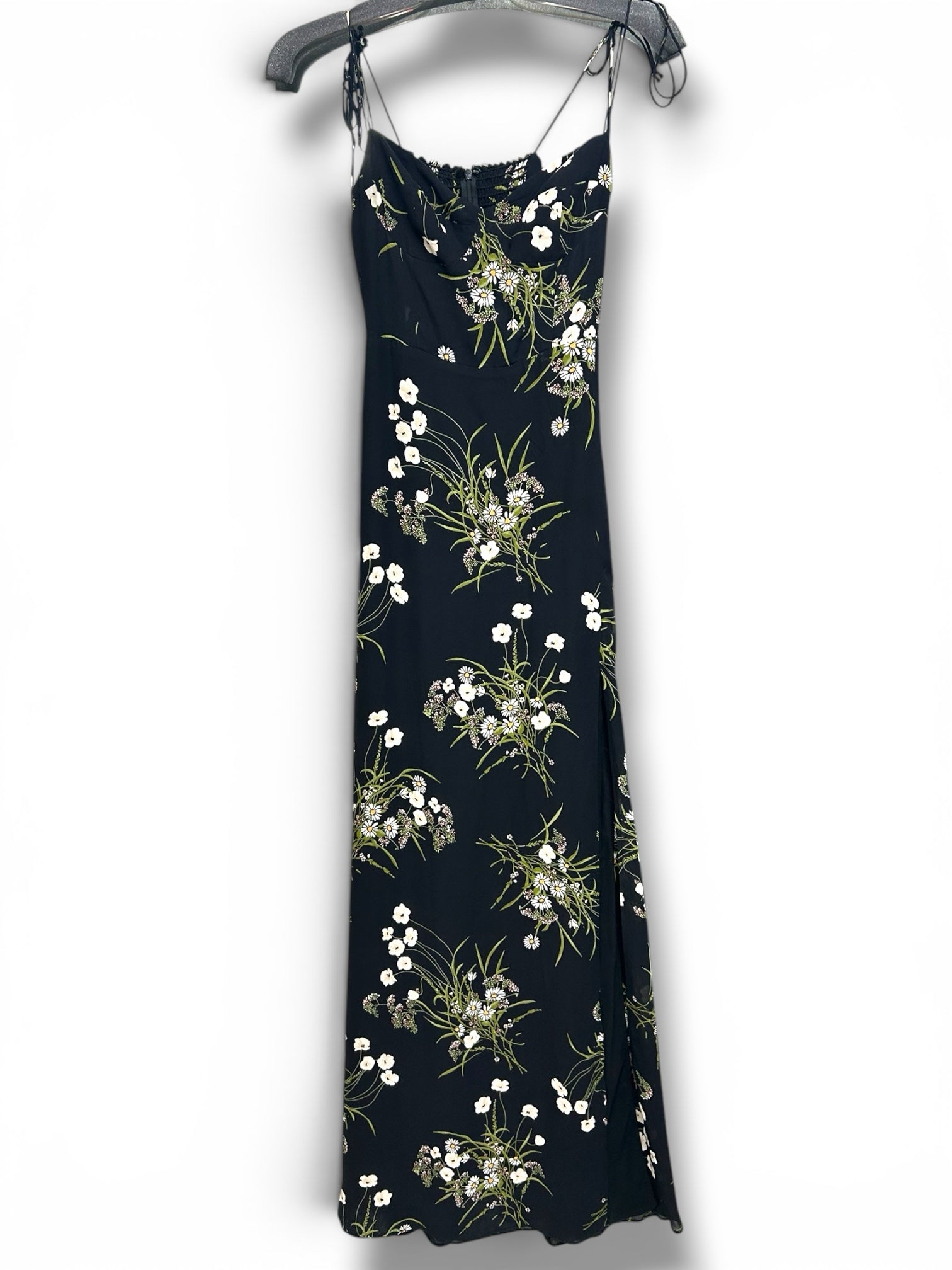 REFORMATION Size 2 BLACK FLORAL WDRESS