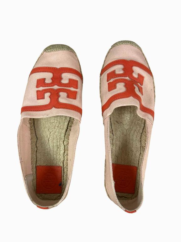 TORY BURCH CANVAS ESPADRILLES SIZE: 8